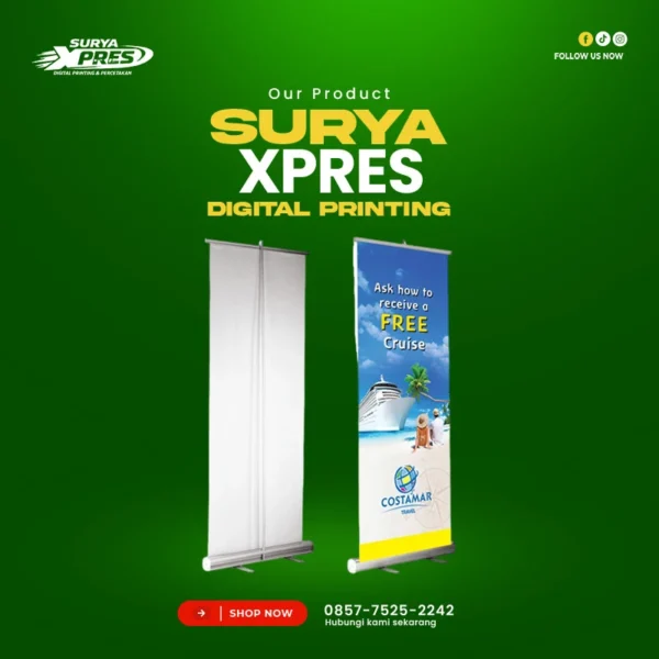 Roll Up Banner Flexy Cina 85x200cm